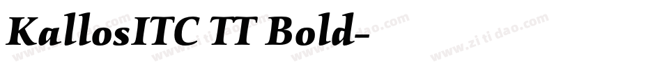 KallosITC TT Bold字体转换